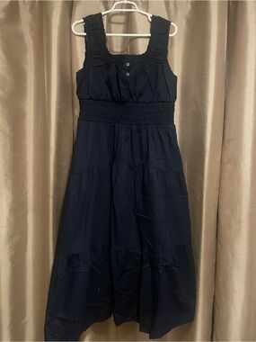 Universal Thread Navy Smocked Maxi Dress with Wide Straps